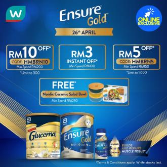 Watsons Online Ensure Gold Brand Day Sale (26 April 2021)