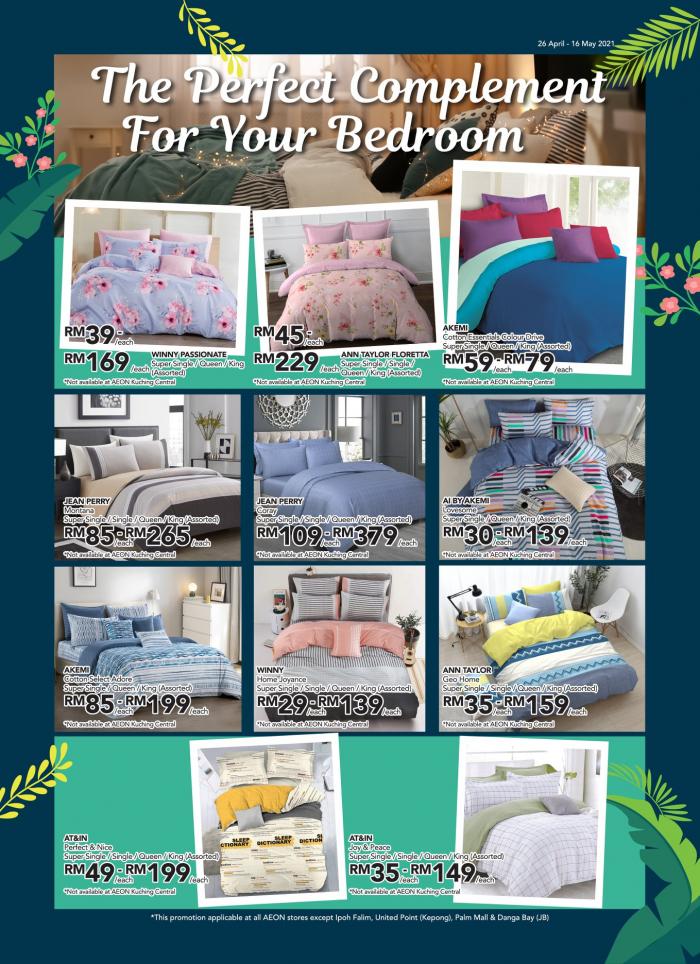 AEON Bedroom Essentials Promotion (26 April 2021 - 16 May 2021)