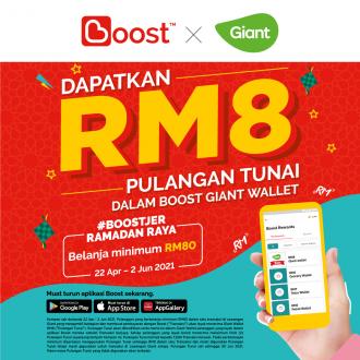 Giant RM8 Cashback Promotion pay with Boost (22 April 2021 - 2 June 2021)