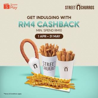 Street Churros RM4 Cashback Promotion pay with ShopeePay (1 April 2021 - 31 May 2021)