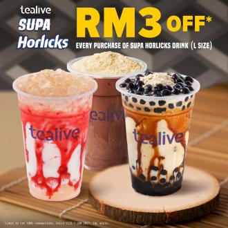 Tealive Supa Horlicks RM3 OFF Promotion (valid until 1 June 2021)