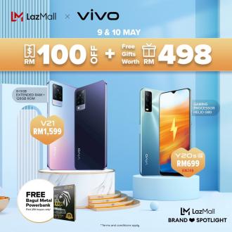 Vivo Promotion FREE RM100 Voucher & Discount Up To RM498 on Lazada (9 May 2021 - 10 May 2021)