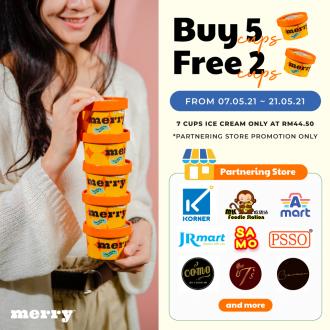 Merry Ice Cream Cups Mega Promotion Buy 5 FREE 2 (7 May 2021 - 21 May 2021)