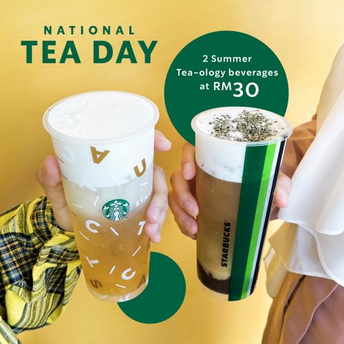Starbucks National Tea Day Promotion 2 Summer Tea-ology @ RM30 (21 May 2021)