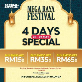 Football Republic Mega Raya Festival Sale at Genting Highlands Premium Outlets (20 May 2021 - 23 May 2021)