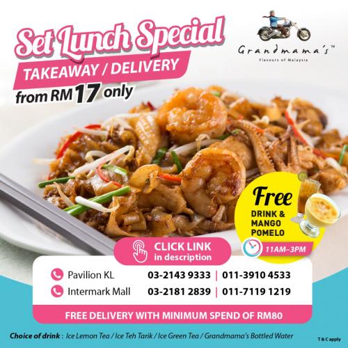Grandmama's Set Lunch Takeaway/Delivery Promotion