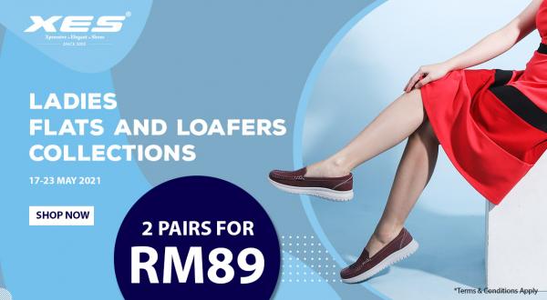 XES Shoes Ladies Flats and Loafers Collections Sale (17 May 2021 - 23 May 2021)