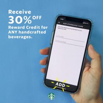 Starbucks FREE 30% OFF Reward Credit Promotion (24 May 2021 - 31 May 2021)
