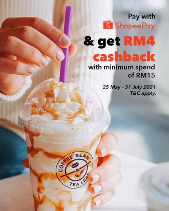 Coffee Bean RM4 Cashback Promotion pay with ShopeePay (25 May 2021 - 31 July 2021)