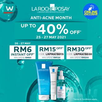 Watsons Online La Roche Posay Brand Day Sale Up To 40% OFF & FREE Promo Code (25 May 2021 - 27 May 2021)