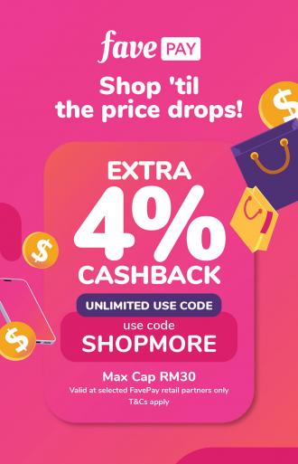SOGO Extra 4% Cashback Promotion pay with FavePay (valid until 19 June 2021)