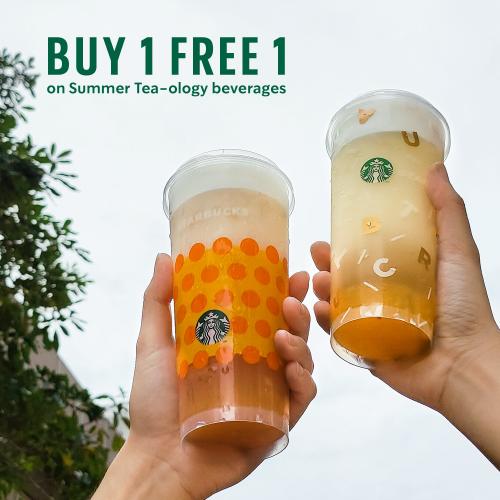 Starbucks Summer Tea-ology Buy 1 FREE 1 Promotion (1 June 2021 - 30 June 2021)