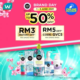 Watsons Online Good Virtues Co Brand Day Sale Up To 50% OFF & FREE Promo Code (1 June 2021 - 3 June 2021)