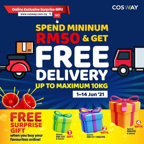 Cosway Online FREE Delivery Promotion (1 June 2021 - 14 June 2021)