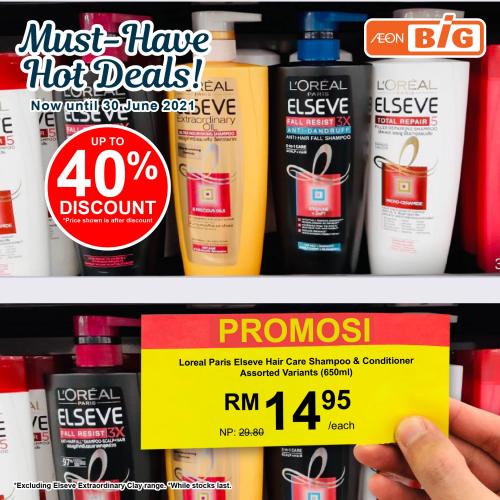AEON BiG Loreal Promotion Up To 40% OFF (valid until 30 June 2021)