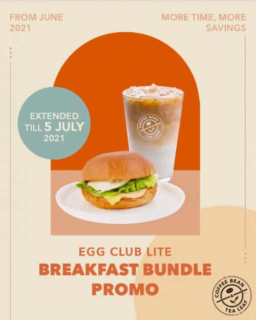 Coffee Bean Breakfast Bundle Promotion (4 June 2021 - 5 July 2021)
