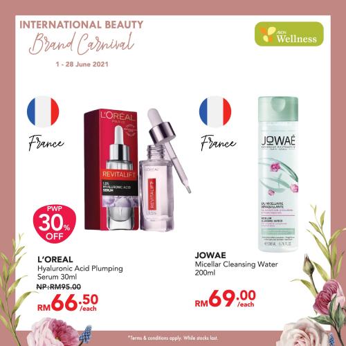 AEON Wellness International Beauty Brand Carnival Sale (1 June 2021 - 28 June 2021)