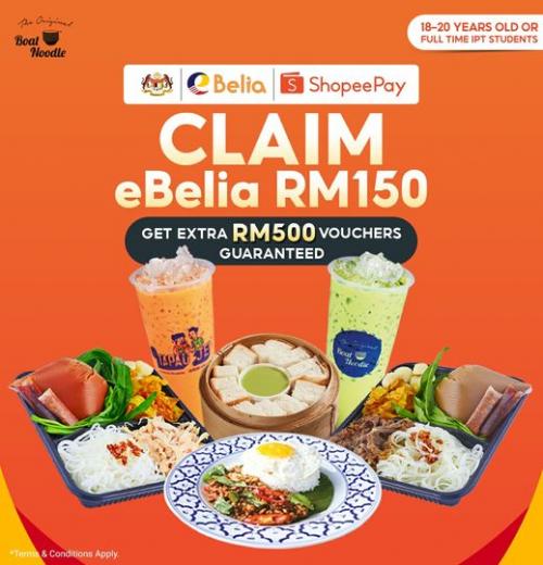 Boat Noodle ShopeePay eBelia RM5 Discount Promotion (1 June 2021 - 31 July 2021)