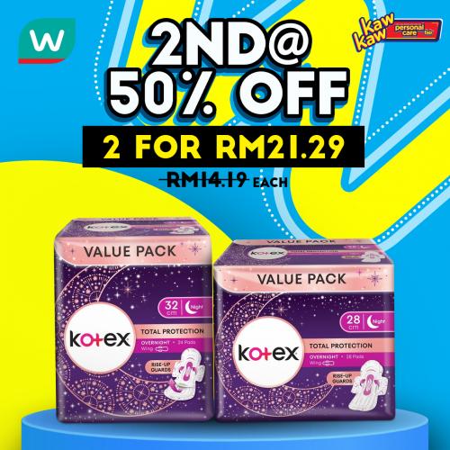 Watsons Sanitary Protection Sale Up To 50% OFF (17 June 2021 - 19 June 2021)