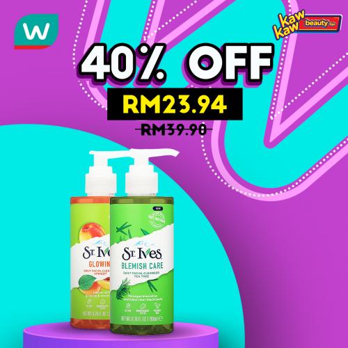 Watsons Skincare Sale Up To 40% OFF (17 June 2021 - 21 June 2021)