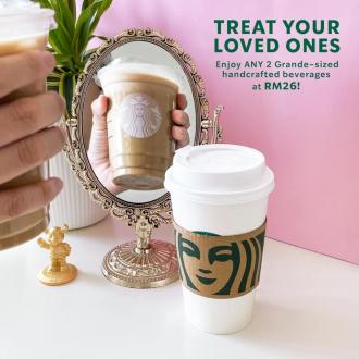 Starbucks Treat Your Loved Ones Promotion 2 Grande-Sized @ RM26 (22 June 2021)