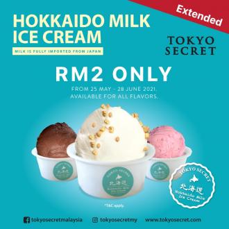 Tokyo Secret Hokkaido Milk Ice Cream @ RM2 Promotion (25 May 2021 - 28 June 2021)