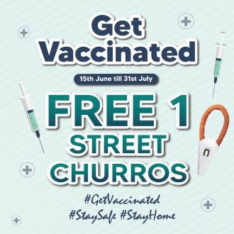 Street Churros Get Vaccinated FREE Street Churros Promotion (15 June 2021 - 31 July 2021)