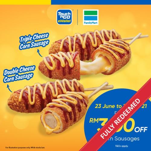 FamilyMart Cheese Corn Sausage RM3 OFF Promotion With Touch 'n Go eWallet (23 June 2021 - 14 July 2021)