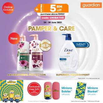 Guardian Online Dove & Lux Body Wash RM5 OFF Promo Code Promotion (24 June 2021 - 30 June 2021)