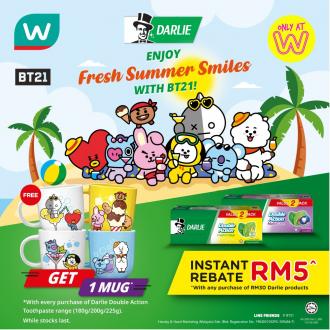Watsons Darlie Promotion FREE BT21 Collectibles Mugs & RM5 OFF (valid until 4 August 2021)