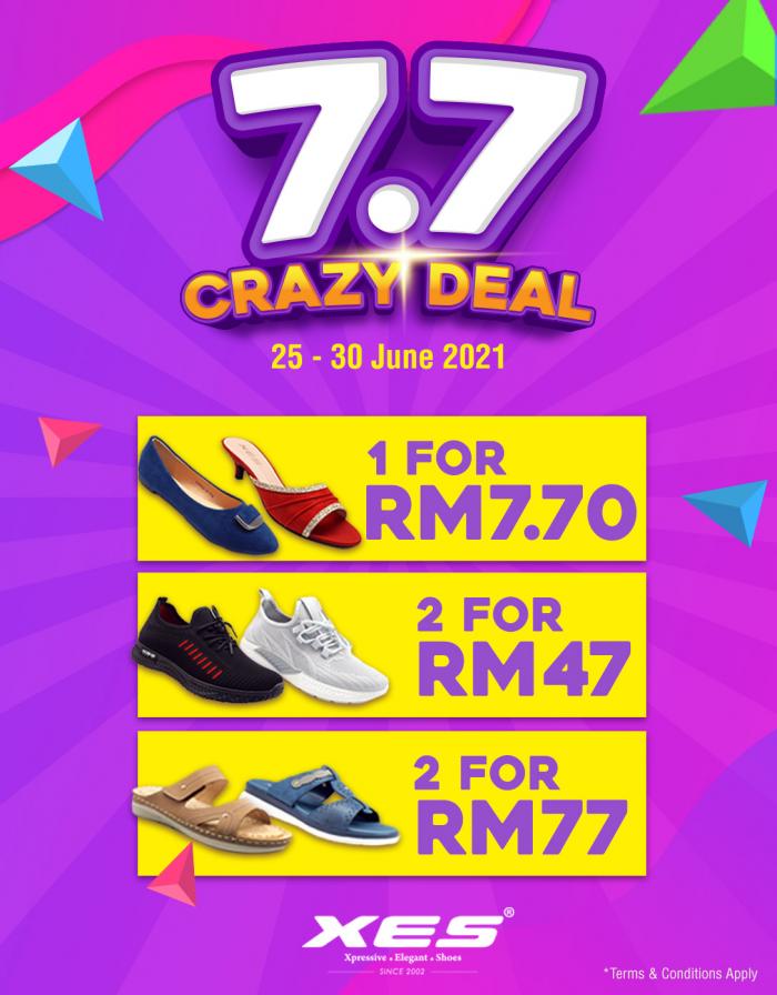 XES Shoes Online 7.7 Crazy Sale (25 June 2021 - 30 June 2021)