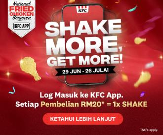 KFC Shake More Get More Promotion (29 June 2021 - 26 July 2021)