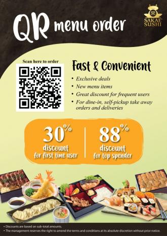 Sakae Sushi Delivery First Order 30% OFF Promotion