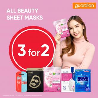 Guardian Beauty Sheet Mask 3 For 2 Promotion (29 June 2021 - 27 July 2021)
