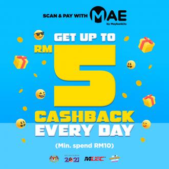 AEON Maybank MAE Promotion Up To RM5 Cashback (valid until 22 August 2021)