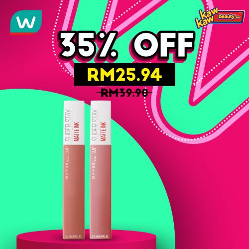 Watsons Cosmetics Sale Up To 50% OFF (30 June 2021 - 5 July 2021)