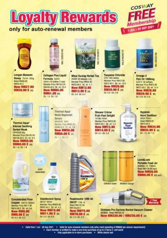 Cosway Loyalty Rewards Promotion (1 Jul 2021 - 30 Sep 2021)