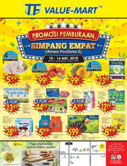 TF Value-Mart Opening Promotion Catalogue at Simpang Empat (10 May 2018 - 16 May 2018)