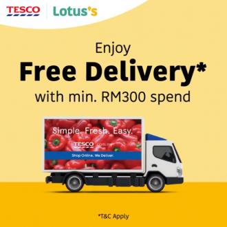 Tesco / Lotus's Online FREE Delivery Promotion (valid until 31 July 2021)