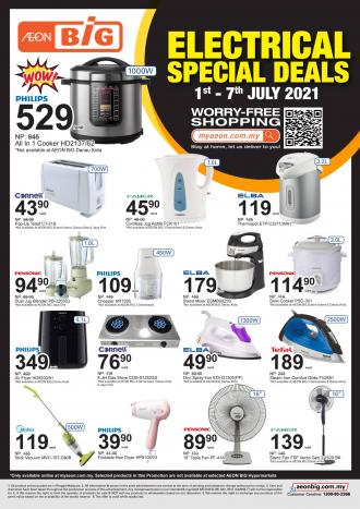 AEON BiG Electrical Special Deals Promotion (1 July 2021 - 7 July 2021)