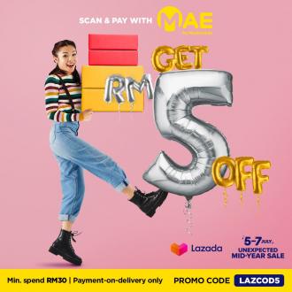 Lazada Maybank MAE RM5 OFF Promo Code Promotion (4 July 2021 - 31 August 2021)