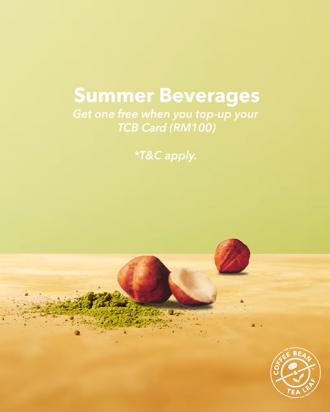 Coffee Bean Top-up TCB Card FREE Summer Beverage Promotion (6 July 2021 - 12 July 2021)