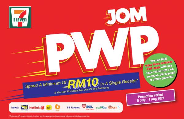 7 Eleven Jom PWP Promotion (5 July 2021 - 1 August 2021)