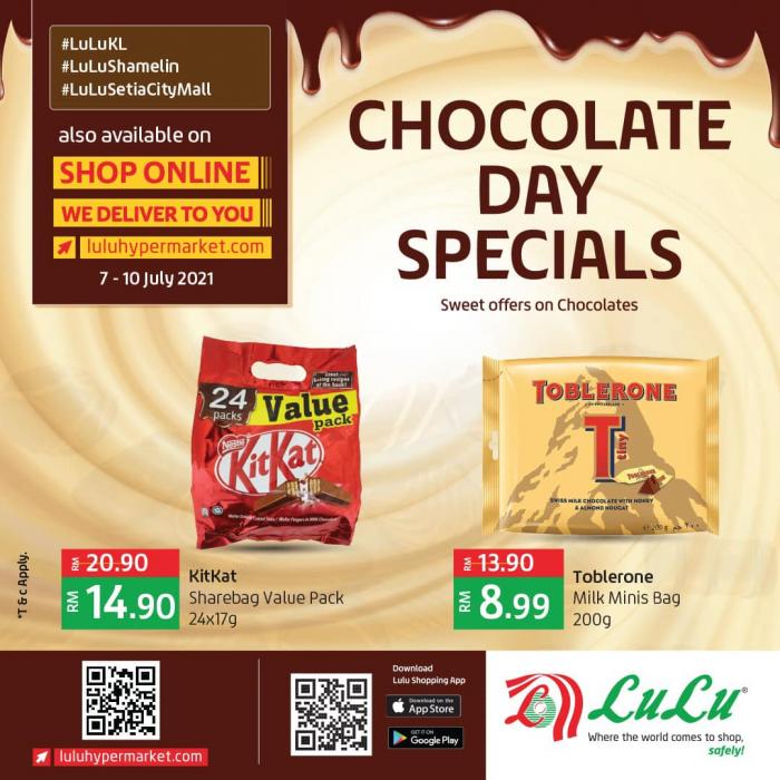 LuLu Hypermarket World Chocolate Day Promotion (7 July 2021 - 10 July 2021)