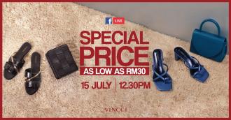 Padini Vincci Facebook Live Special Price Sale As Low As RM30 (15 July 2021)