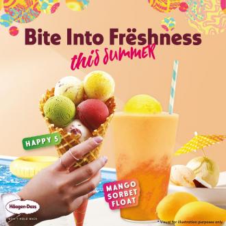 Haagen-Dazs Summer Specials Mango Sorbet Float & Happy 5