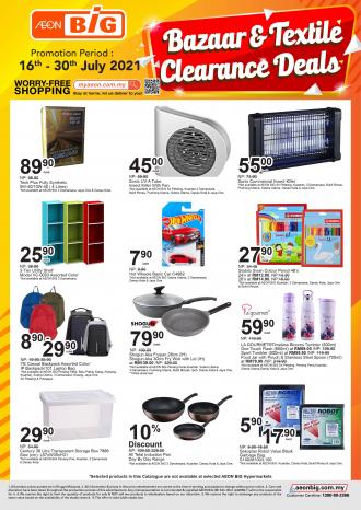 AEON BiG Bazaar & Textile Clearance Deals Promotion (16 Jul 2021 - 30 Jul 2021)