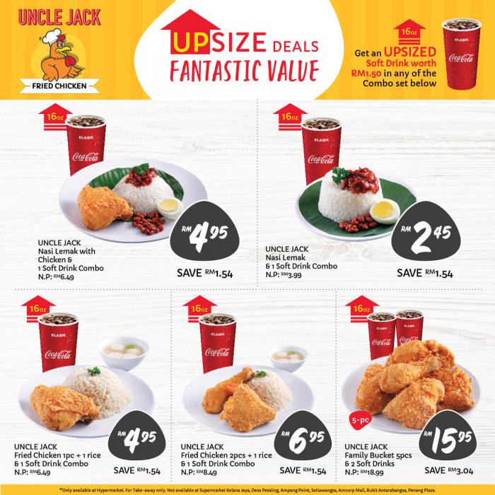 Giant Uncle Jack Fried Chicken Upsize Deals Promotion (valid until 28 July 2021)