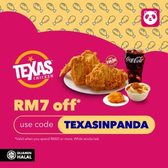 Texas Chicken FoodPanda RM7 OFF Promo Code Promotion