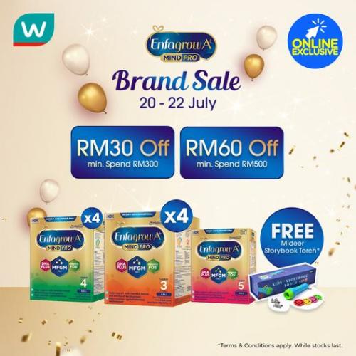 Watsons Online Enfagrow A+ Brand Day Sale (20 July 2021 - 22 July 2021)